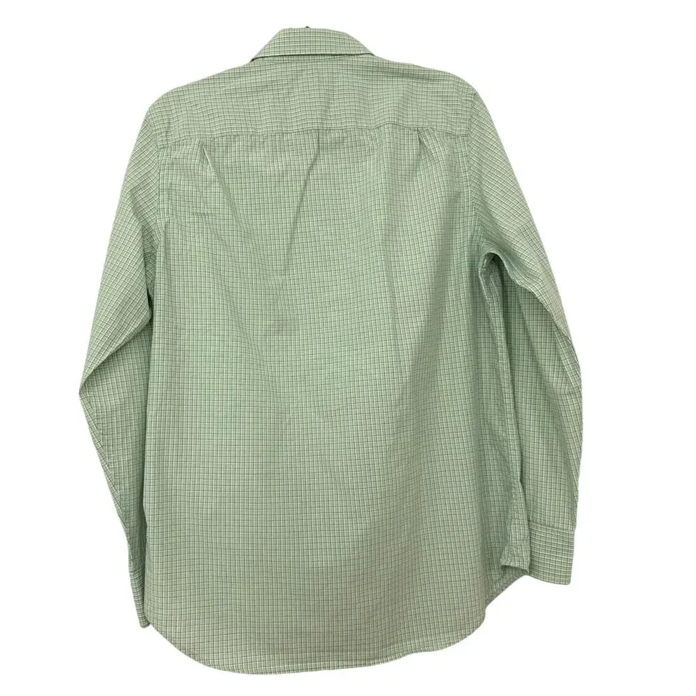 Banana Republic Slim Fit Green Button Down Long Sleeve Dress Shirt Size Medium